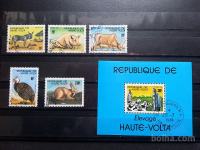 domače živali - Haute Volta 1981 - Mi 851/855 in B 57 - žig. (Rafl01)