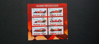 Ferrari, avtomobili - Malawi 2011 - blok 6 znamk, žigosan (Rafl01)