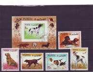 FUDŽEJRA - PSI - serija 5 znamk+ blok* - (msmk)