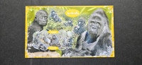 gorile, opice - Gabon 2020 - blok, žigosan (Rafl01)