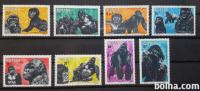 gorske gorile - Ruanda 1983 - Mi 1242/1249 - serija, čiste (Rafl01)