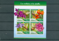 Gvineja 2017 orhideje in čebele serija v bloku MNH**