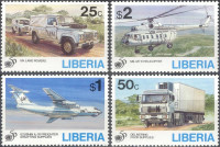 LIBERIJA 1995 OZN TRANSPORT KAMION LETALO ** Mi  1643/1646 serija (10)