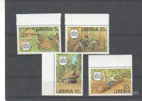 LIBERIJA - NARAVA, GOZDARSTVO - serija 4 znamke** - (msmk)