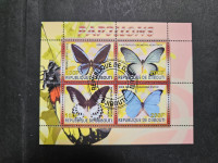 metulji (i) - Djibouti 2008 - blok 4 znamk, žigosan (Rafl01)