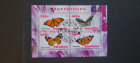 metulji (III) - Ruanda 2013 - blok 4 znamk, žigosan (Rafl01)