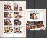 MOZAMBIK 2010 UMETNOST CARAVAGGIO ** Mi 4087/4094+B377 ** MP+blok (17)
