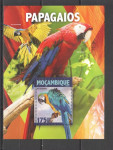 Mozambik 2016 ptice papige blok MNH**