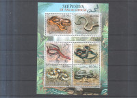 MOZAMBIK - PLAZILCI, KAČE , pola -  blok** - (msmk)