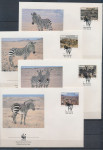 Namibija 1991 wwf fauna zebre  4x FDC