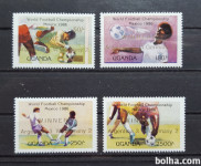 nogomet - Uganda 1986 - Mi 494/497 - serija, čiste (Rafl01)