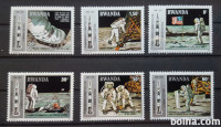 pristanek na Luni - Ruanda 1980 - Mi 1027/1032 -serija, čiste (Rafl01)