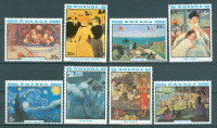 Ruanda 1980 art francoski impresionisti serija MNH**
