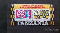 šah - Tanzanija 1986 - Mi B 54 - blok 2 znamk, čist (Rafl01)