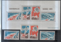 SATELITI, RAKETE, KOZMOS , Cent, afri. republika - blok 7** - (msmk)