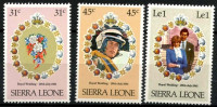 SIERRA LEONE 1981 KRALJEVA POROKA ** Mi 636/638 ** serija (HV-113)