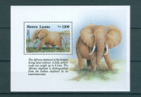 Sierra Leone 1993 slon blok MNH** 7% Michela