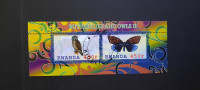 sove & metulji (II) - Ruanda 2011 - blok 2 znamk, žigosan (Rafl01)