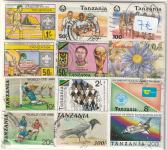 Tanzanija PAKETEK 100 RAZLIČNIH ŽIGOSANIH ZNAMK
