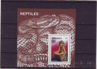 TANZANIJA - REPTIL, živali. kača - blok** - (msmk)