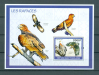 Togo 2011 ptice ujede blok MNH**