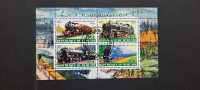 vlaki, lokomotive (V) - Burundi 2011 - blok 4 znamk, žigosan (Rafl01)