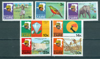 Zaire 1979 flora fauna narava serija MNH**