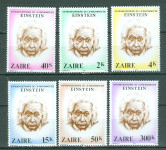 Zaire 1980 osebnosti Einstein serija MNH**