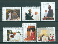 Zaire 1981 osebnosti papež JPII. serija MNH** 6% Michela