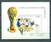 Zaire 1982 nogomet SP Španija blok MNH**