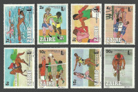 ZAIRE 1985 OLYMPHILEX KOŠARKA ODBOJKA BOKS * Mi 889/896 serija (SKL-1)