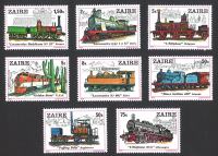 Znamke Zaire 1980 - serija železnica - lokomotive