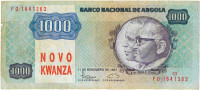 ANGOLA 1987 1000 NOVO KWANZA - pretisk, RR