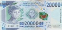 BANKOVEC 20000 FRANCS (GVINEJA) 2015.aUNC