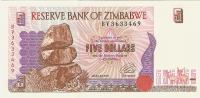 BankOVEC 5 DOLLARS P-5a (ZIMBABWE) 1997,UNC