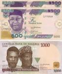 Bank. 500-2013,2016,1000-2016 NAIRA ( NIGERIJA) UNC
