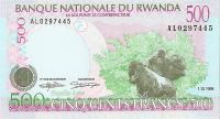 Bank.500 FRANCS P26a (RWANDA RUANDA)1998,UNC