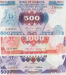 BANK.500,1000,5000 SHILLNGS (UGANDA) 1986,UNC