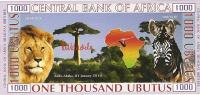 BANK.PRILOŽNOS.PRIVAT 1000 UBUTUS (AFRIKA) 2014.UNC