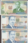 BANKOVEC 10-1993,20-1995,1996 SHILINGI (KENIJA) UNC