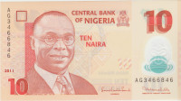 BANKOVEC 10 NAIRA P39c (NIGERIJA) 2011.UNC