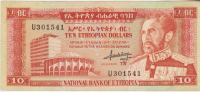 BANKOVEC 10 ETIOP.DOLLARS P27a Haile Selassie I. (ETIOPIJA )1966.XF++