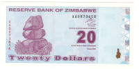 BANKOVEC 20 dollars UNC 2009 Zimbabwe
