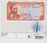 BANKOVEC 5 SHILINGI-P15a - v zaščit.plaščku (KENIJA) 1978.UNC