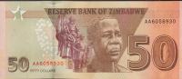 BANKOVEC 50 DOLLARS P105a (ZIMBABWE ZIMBABVE) 2020,UNC