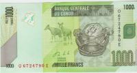 BANKOVEC 1000 FRANCS P101 (KONGO) 2013,UNC