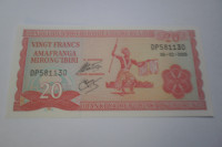 BANKOVEC BURUNDI 20 FRANCS 2005 UNC