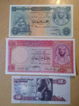 BANKOVEC EGIPT 5 POUNDS 1952 IN 10 POUNDS 1980 LOT 2X
