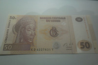 BANKOVEC KONGO 50 FRANCS 2013 UNC
