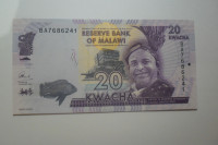 BANKOVEC MALAWI 20 KWACHA 2016 UNC
